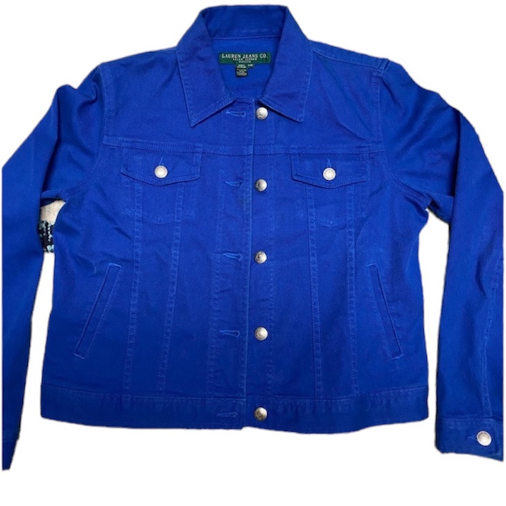 Ralph Lauren blue denim jacket petite size M